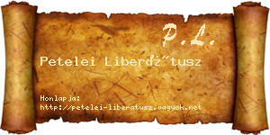 Petelei Liberátusz névjegykártya